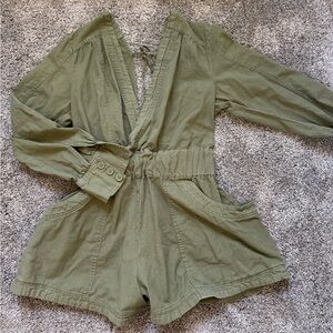Free People Green Romper